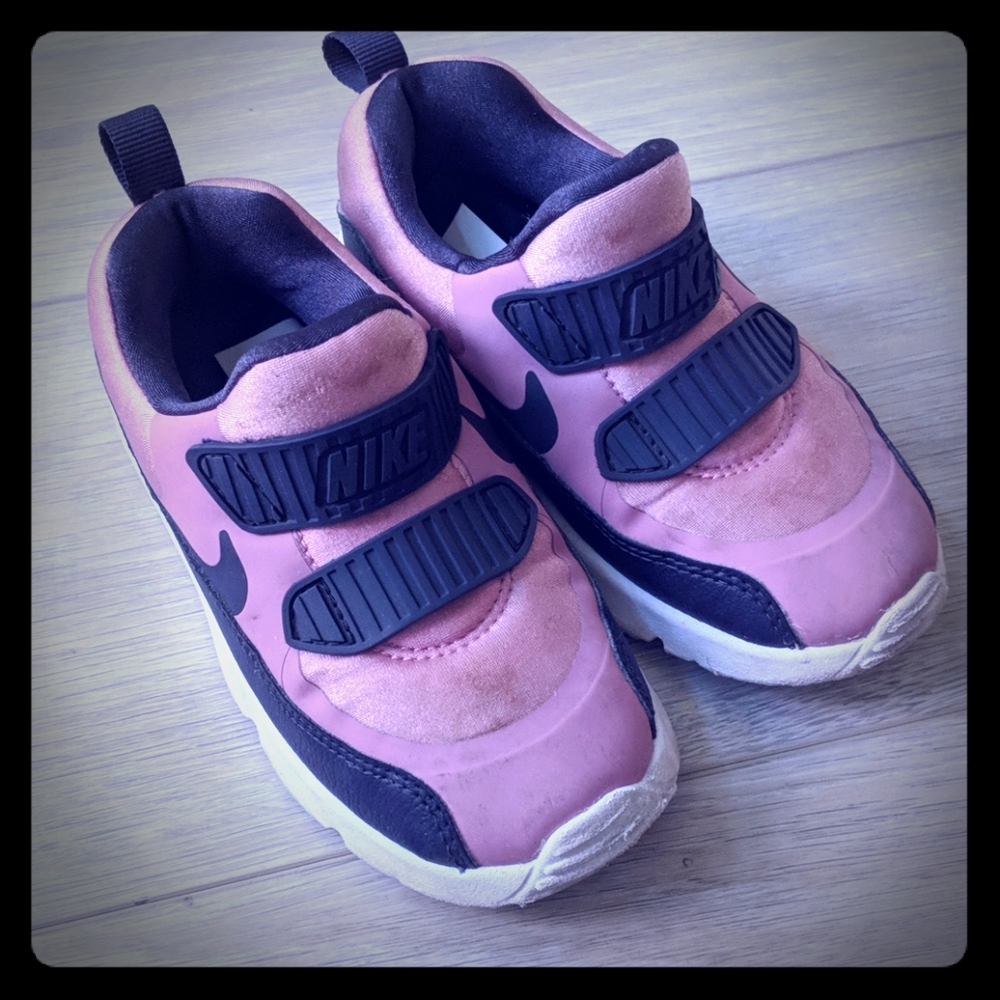 Pink and grey Nikes